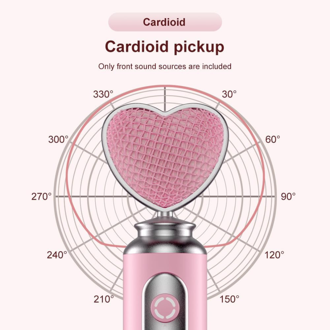 PinkVox Microfono Profesional Corazón