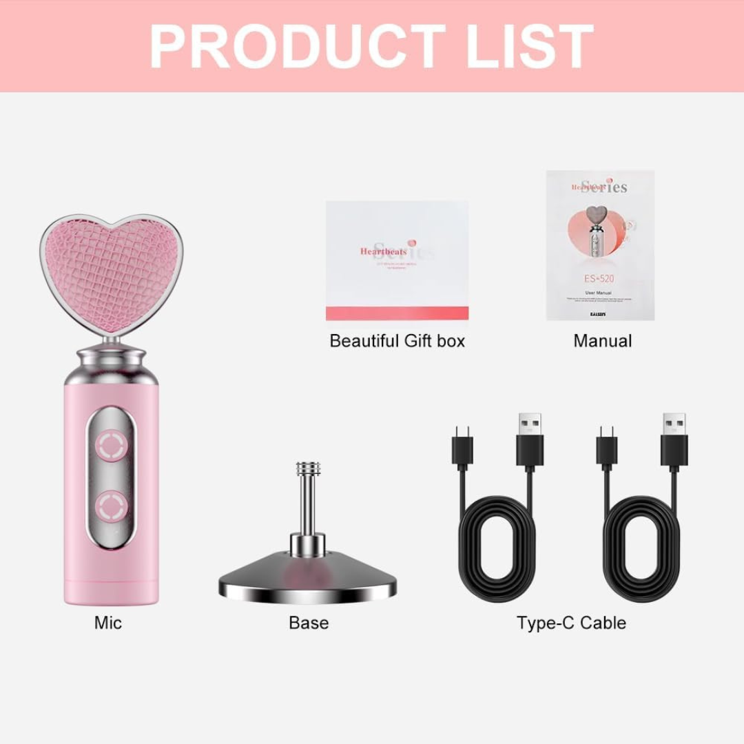 PinkVox Microfono Profesional Corazón